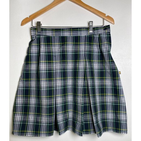 Dennis Uniform Girls Junior Carden Plaid Pleated Skirt, J9 - Picture 1 of 8